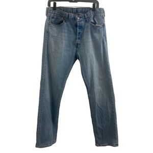 Levi's 501 Light Wash Button Fly Denim Light Wash Jeans Sz 34 x 32